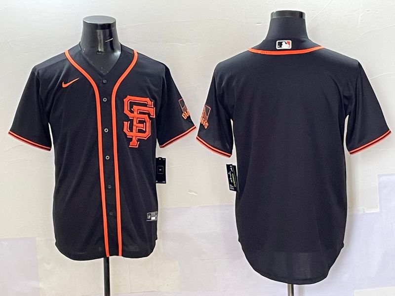 Men San Francisco Giants Blank Black Game 2025 Nike MLB Jersey style 1->arizona diamondback->MLB Jersey